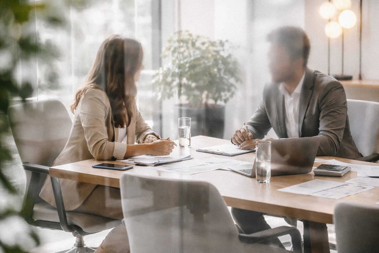 Besprechung im Büro 
